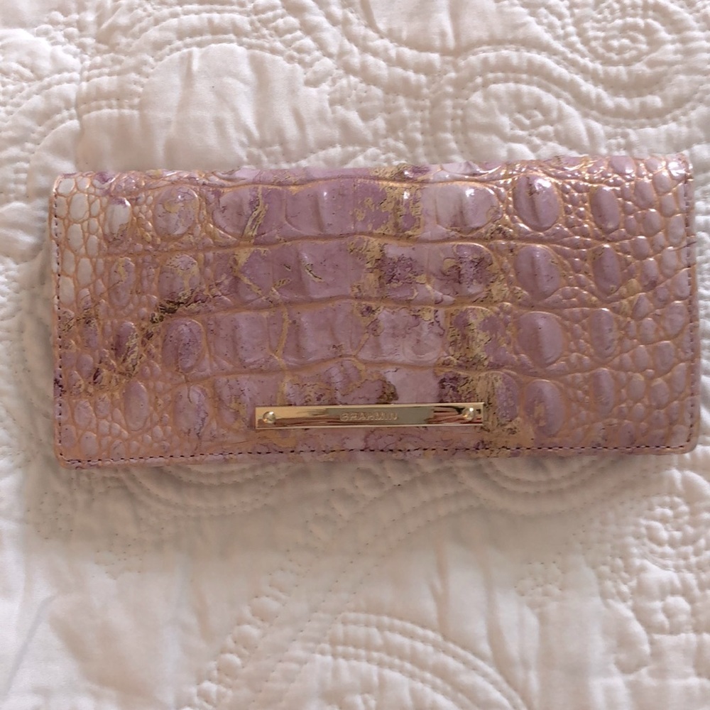 Brahmin lilac pink purple wallet